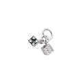 Rembrandt Hanging Dice Charm in Sterling Silver