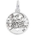 Rembrandt Happy Birthday Charm in Sterling Silver