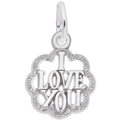 Rembrandt I Love You Charm in Sterling Silver
