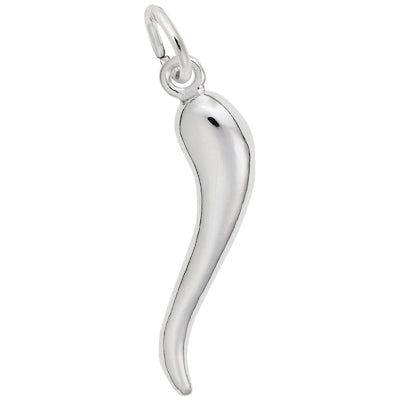 Rembrandt Italian Horn Charm in Sterling Silver