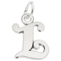 Rembrandt "L" Initial Charm in Sterling Silver