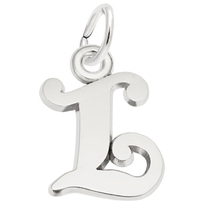 Rembrandt "L" Initial Charm in Sterling Silver