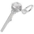 Rembrandt Microphone Charm in Sterling Silver