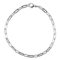 Rembrandt Paperclip Charm Bracelet in Sterling Silver (7 inches)