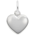 Rembrandt Puff Heart Charm in Sterling Silver