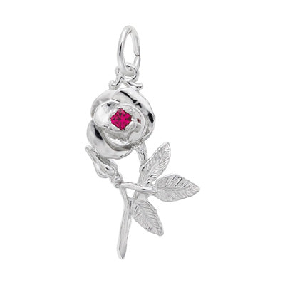 Rembrandt Rose Charm in Sterling Silver