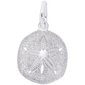 Rembrandt Sand Dollar Charm in Sterling Silver