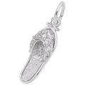 Rembrandt Sandal Charm in Sterling Silver with Cubic Zirconia