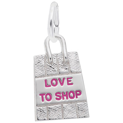 Rembrandt Shopping Bag Charm in Sterling Silver