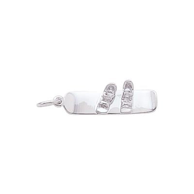 Rembrandt Snowboard Charm in Sterling Silver