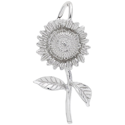 Rembrandt Sunflower Charm in Sterling Silver