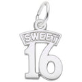 Rembrandt Sweet Sixteen Charm in Sterling Silver