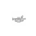 Rembrandt Trumpet Charm in Sterling Silver