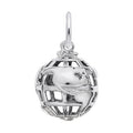 Rembrandt World Globe Charm in Sterling Silver