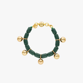 Resin Bracelet - Forest Green/Gold