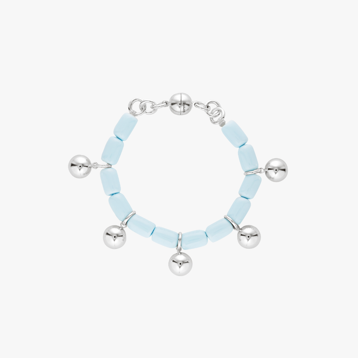 Resin Bracelet - Sky Blue/Silver