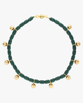 Resin Necklace - Forest Green/Gold