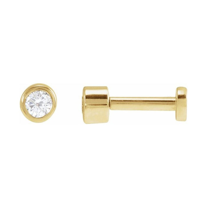 Round Bezel-Set Earrings