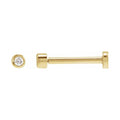 Round Bezel-Set Earrings