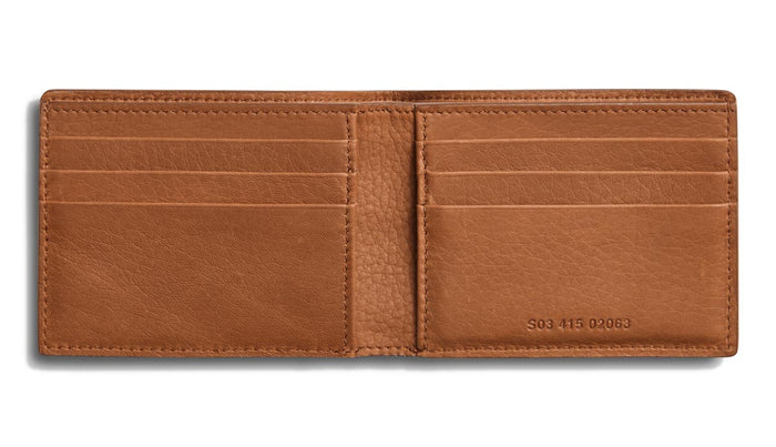 Shinola Brown Leather Slim Bifold Wallet