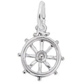 Ships Wheel Charm in Sterling Silver