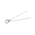Silver 925 Clear CZ Rhodium Plated Family Pendant Necklace - STP00192 | Silver Palace Inc.