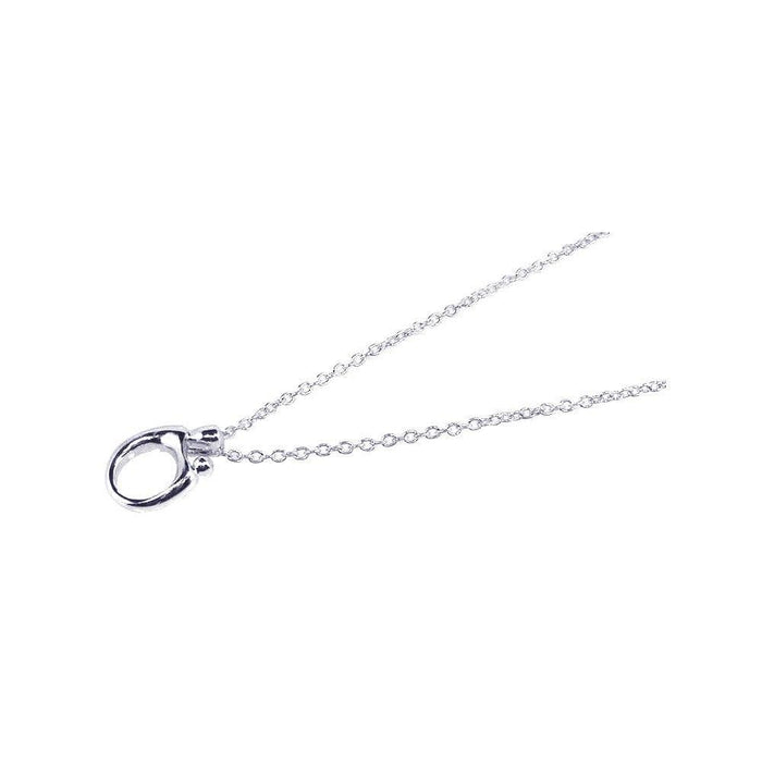 Silver 925 Clear CZ Rhodium Plated Family Pendant Necklace - STP00192 | Silver Palace Inc.