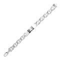 Silver 925 Engravable ID Flat Marina 350 Bracelet 13.5mm - ID-FM350 | Silver Palace Inc.