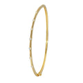 Silver 925 Gold Plated Clear CZ Bangle Bracelet - STB00339GP | Silver Palace Inc.