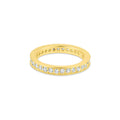 Silver 925 Gold Plated Clear CZ Stackable Eternity Ring - BGR00375 | Silver Palace Inc.