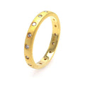 Silver 925 Gold Plated CZ Stackable Eternity Ring - STR00588 | Silver Palace Inc.