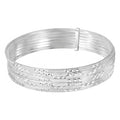 Silver 925 High Polished Diamond Cut Semanario Bangle Bracelet - BG136 | Silver Palace Inc.