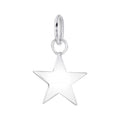 Silver 925 High Polished Engravable Star Charm - STAR01 | Silver Palace Inc.