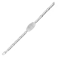 Silver 925 Medical Medium Oval ID Figaro Chain Bracelets - CARB00044 | Silver Palace Inc.