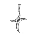 Silver 925 Oxidized Cross Pendant - OXP00016