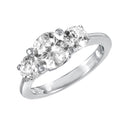 Silver 925 Rhodium and Gold Plated Infinity CZ Past Present Future Ring - STR00195 | Silver Palace Inc.