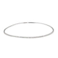 Silver 925 Rhodium Plated Clear CZ Covered Bangle Bracelet - STB00341RH | Silver Palace Inc.