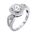 Silver 925 Rhodium Plated Micro Pave CZ Ornate Ring - ACR00042 | Silver Palace Inc.