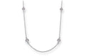 Silver 925 Rhodium Plated Open Circle CZ Necklace - BGP00452