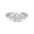 Silver 925 Rhodium Plated Pave Clear CZ Past Present Future Ring - ACR00001 | Silver Palace Inc.