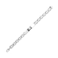 Silver Engravable 925 ID Flat Marina 180 Bracelet 6.7mm - ID-FM180 | Silver Palace Inc.