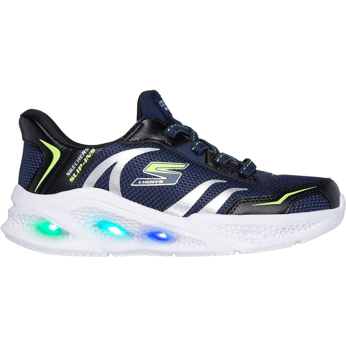 Skechers Meteor-Lights Brisk-Beams Navy/Black Trainers