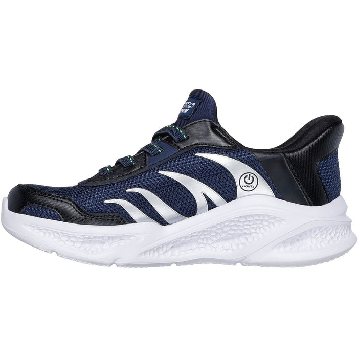 Skechers Meteor-Lights Brisk-Beams Navy/Black Trainers