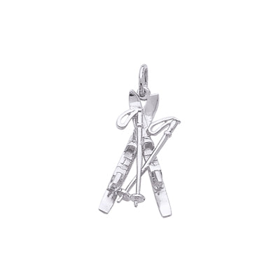 Ski Charm in Sterling Silver