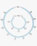 Sky Blue Resin Necklace & Bracelet Set
