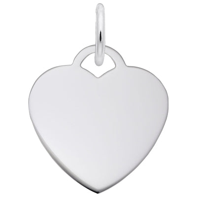 Small Heart Charm in Sterling Silver