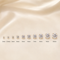 Solitaire with Cubic Zirconia Earrings in 18K Gold
