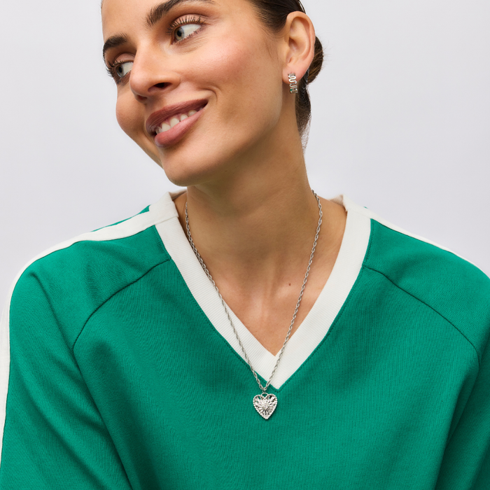 Sophie Heart Pendant Necklace (Silver)