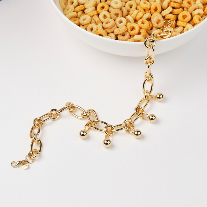 Sphere Chain Necklace - Gold