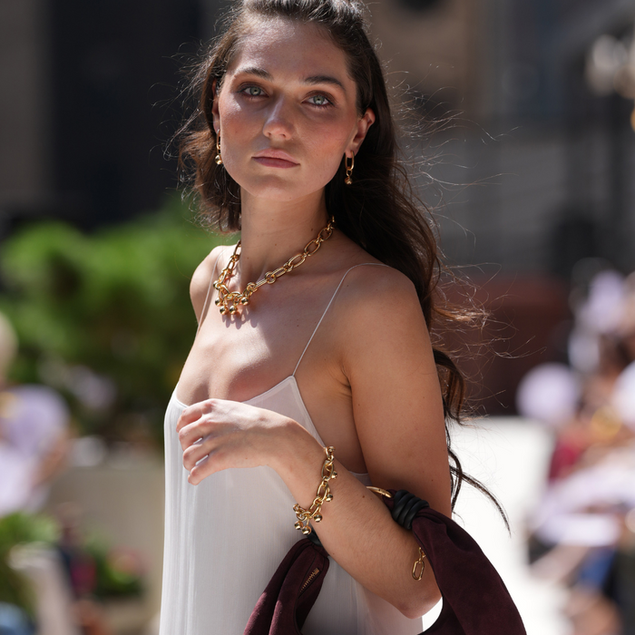 Sphere Hoop Earrings - Gold